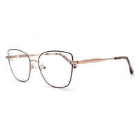 MiGAFAS XK4719 Rose Gold metal butterfly cat-eye eyeglasses three-quarter view