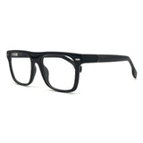 MiGAFAS QSZ5819 Black Wellington acetate prescription eyeglasses, three-quarter view