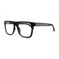 MiGAFAS QSZ5617 Black square acetate prescription eyeglasses, three-quarter view
