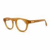 MiGAFAS F0116 Bronze Boston acetate prescription eyeglasses, three-quarter view