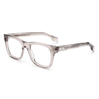 MiGAFAS E4430 Gray acetate rectangle eyeglasses three-quarter view
