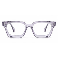 MiGAFAS E4413 Gray acetate square eyeglasses front view