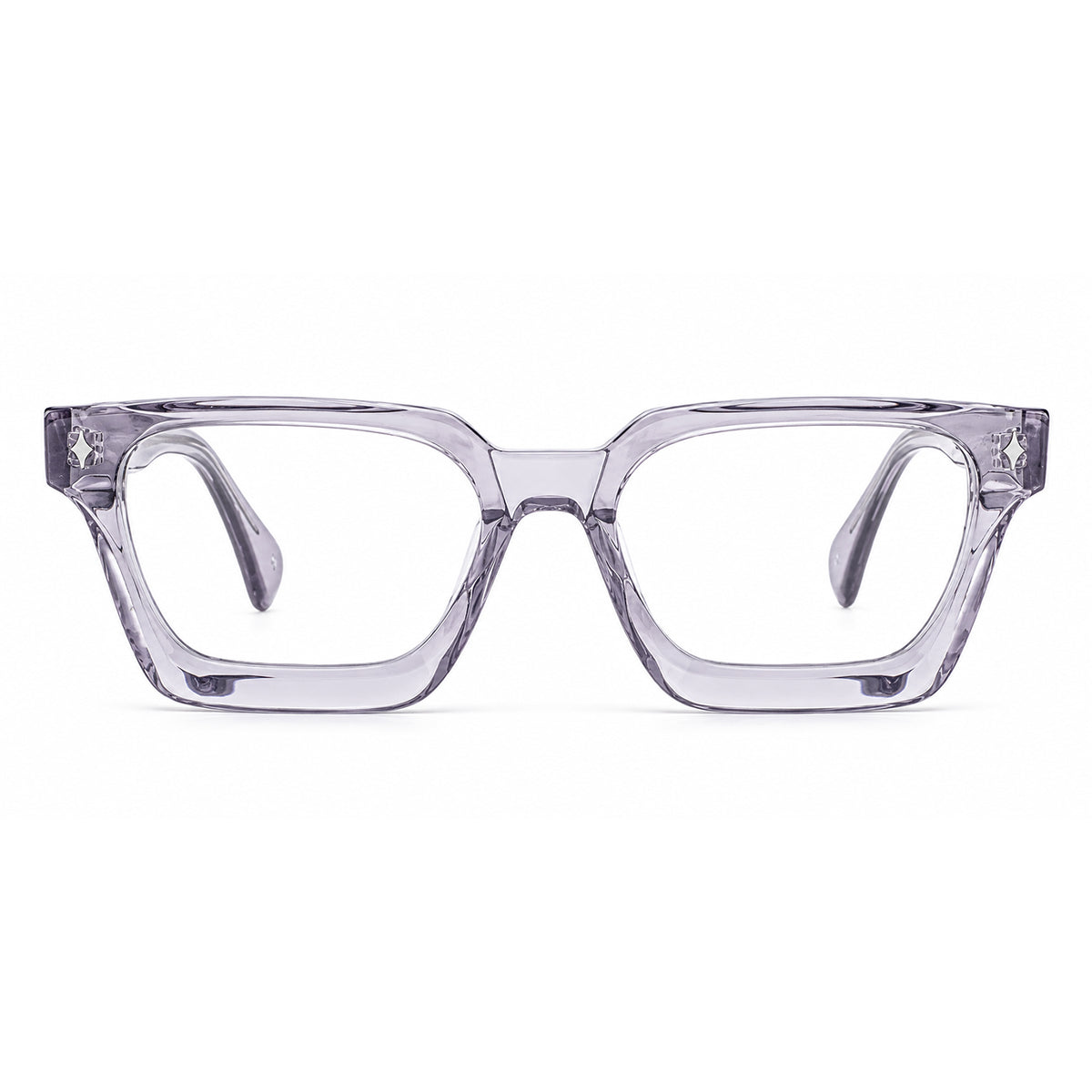 MiGAFAS E4413 Gray acetate square eyeglasses front view