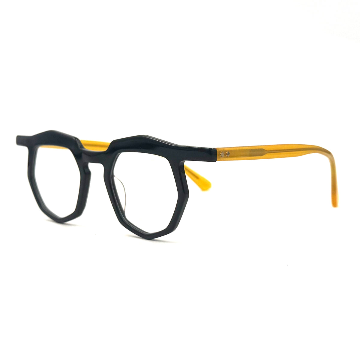 MiGAFAS 87917 browline acetate prescription eyeglasses, three-quarter view