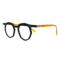 MiGAFAS 87917 browline acetate prescription eyeglasses, three-quarter view