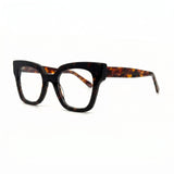 MiGAFAS FR6135 Havana butterfly acetate prescription eyeglasses, three-quarter view