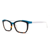 MiGAFAS 87938 square acetate prescription eyeglasses, three-quarter view
