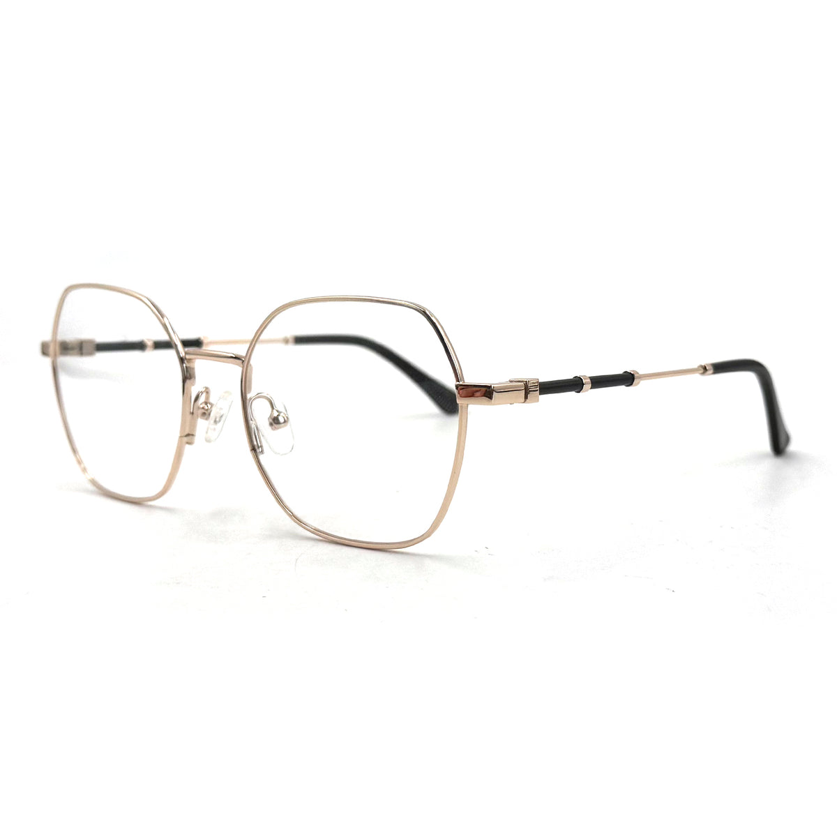 MiGAFAS XK4758 Black Metal butterfly eyeglasses three-quarter view