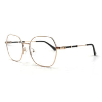 MiGAFAS XK4758 Black Metal butterfly eyeglasses three-quarter view