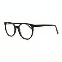 MiGAFAS FR6916 Black Wellington acetate prescription eyeglasses, three-quarter view