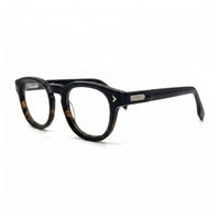 MiGAFAS F0116 Havana Boston acetate prescription eyeglasses, three-quarter view