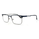 MiGAFAS XK4763 Navy Metal browline eyeglasses three-quarter view