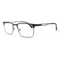 MiGAFAS XK4763 Navy Metal browline eyeglasses three-quarter view