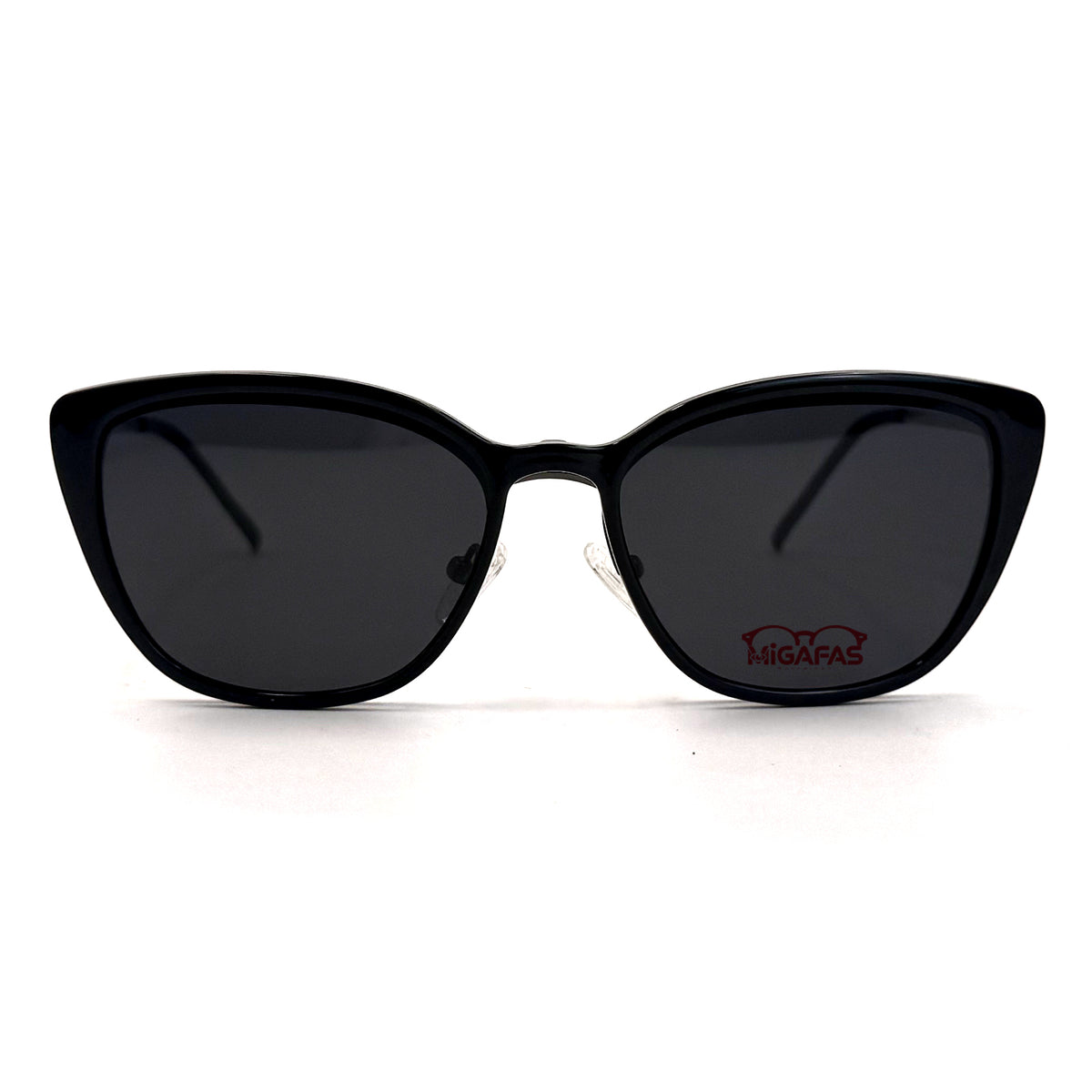 MiGAFAS K4136C browline stainless steel sunglasses, front view