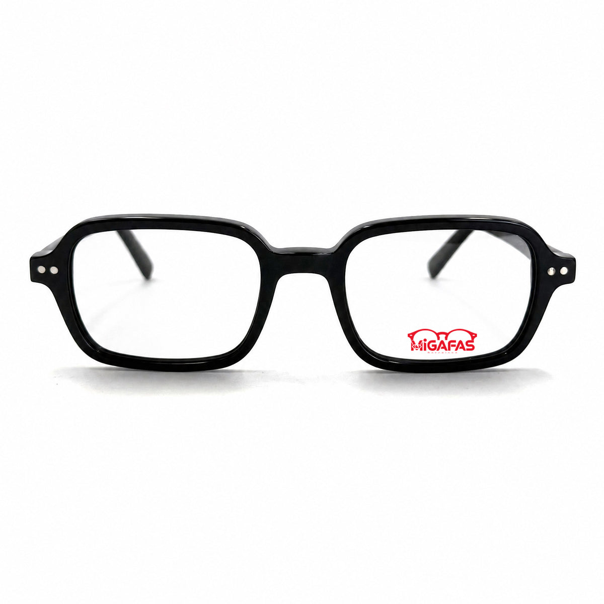 MiGAFAS F6004 square acetate prescription eyeglasses, front view