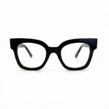 MiGAFAS FR6135 Black butterfly acetate prescription eyeglasses, front view