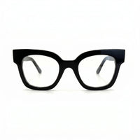 MiGAFAS FR6135 Black butterfly acetate prescription eyeglasses, front view