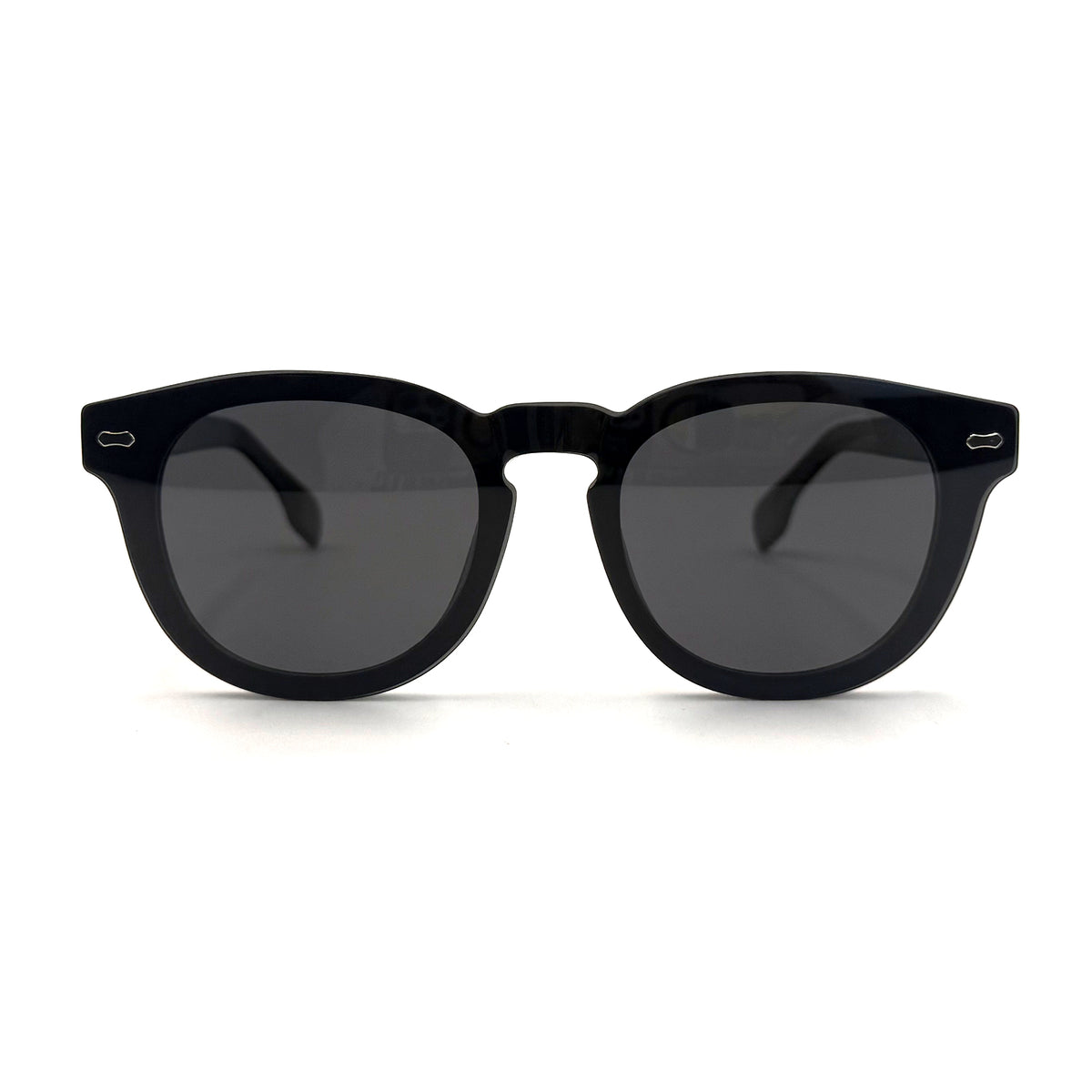 MiGAFAS QSZ5818C Black Boston acetate sunglasses, front view
