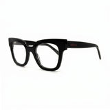 MiGAFAS FR6135 Black butterfly acetate prescription eyeglasses, three-quarter view