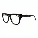 MiGAFAS F0320 Black butterfly acetate prescription eyeglasses, three-quarter view