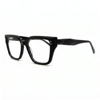 MiGAFAS F0320 Black butterfly acetate prescription eyeglasses, three-quarter view