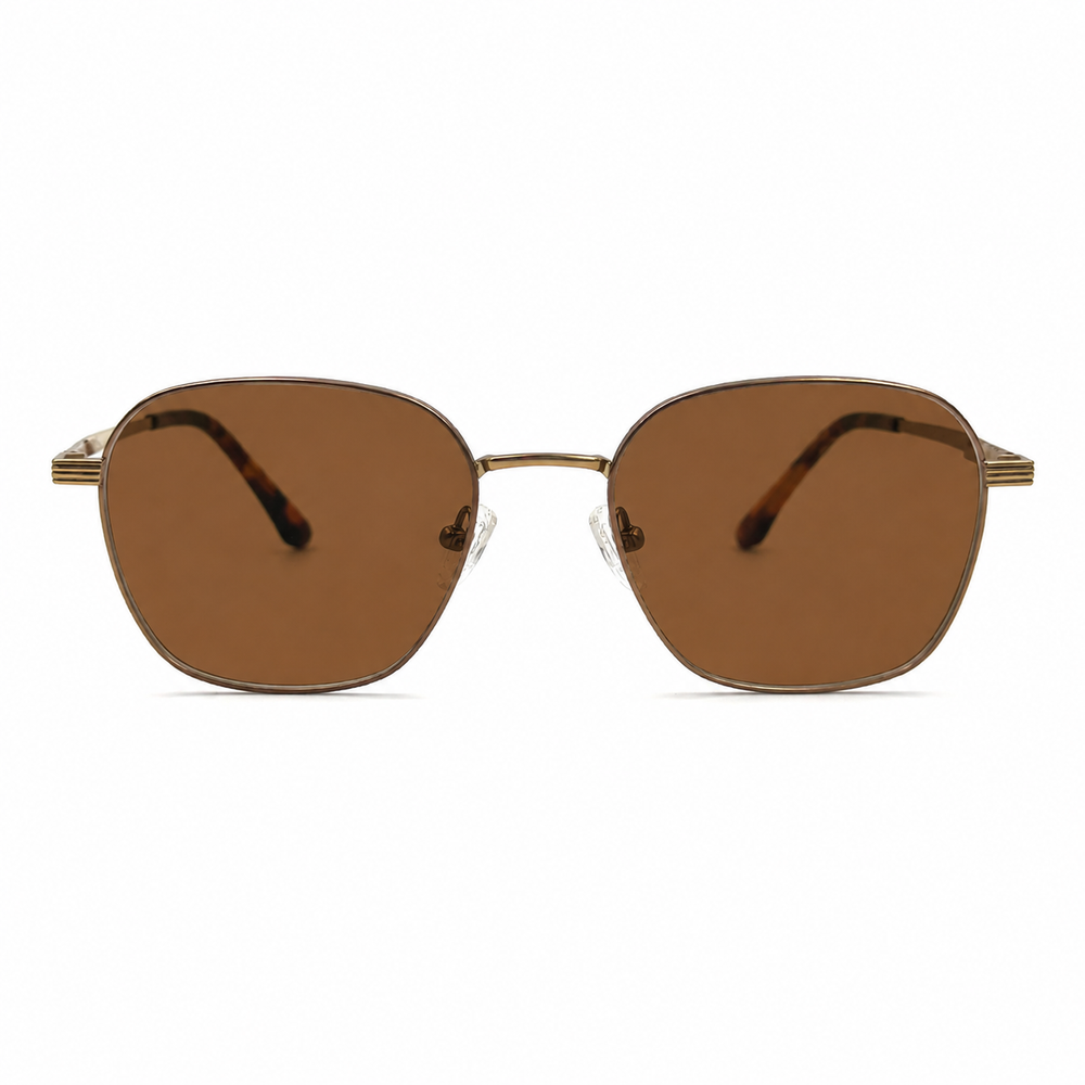 MiGAFAS ZR4218S Boston titanium sunglasses, front view