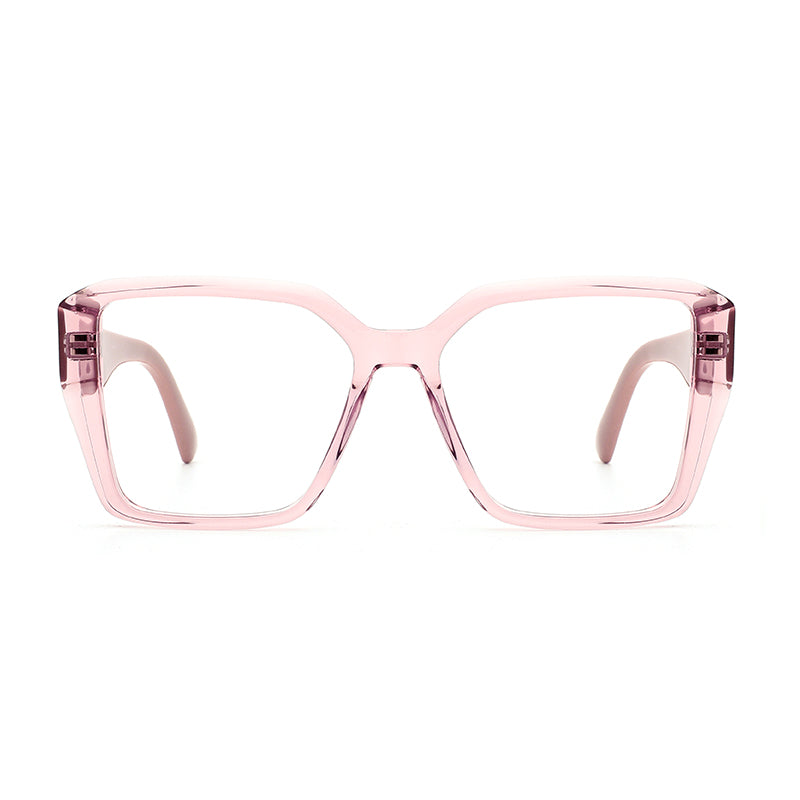MiGAFAS E3898 Pink acetate butterfly eyeglasses front view