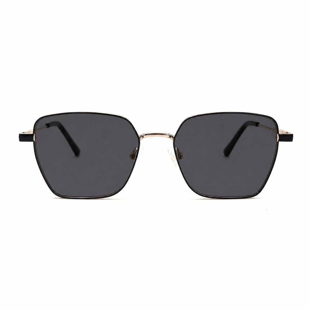 MiGAFAS XK4715S Black butterfly metal sunglasses, front view