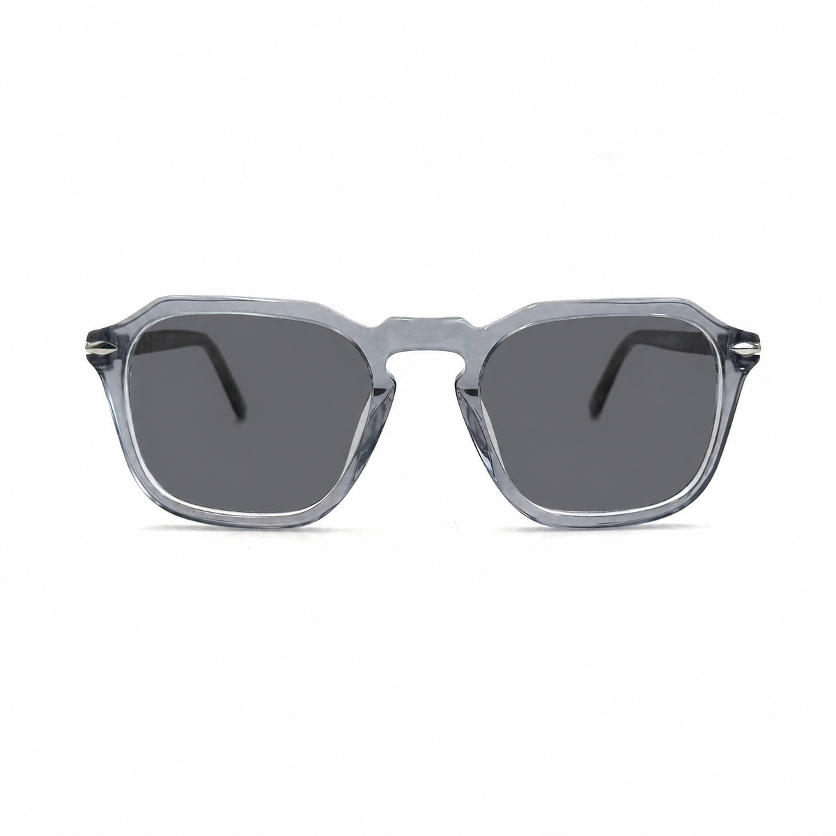 MiGAFAS QSZ5925S Gray Wellington acetate sunglasses, front view