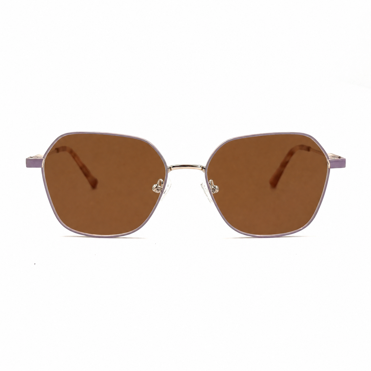 MiGAFAS XK4713S square metal sunglasses, front view
