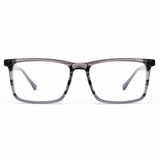 MiGAFAS E4436 Gray square acetate prescription eyeglasses, front view